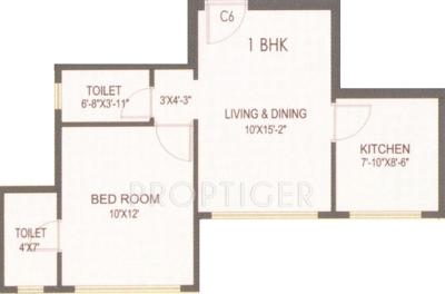 Shivam Imperial Heights (1BHK+2T (693 sq ft) 693 sq ft)