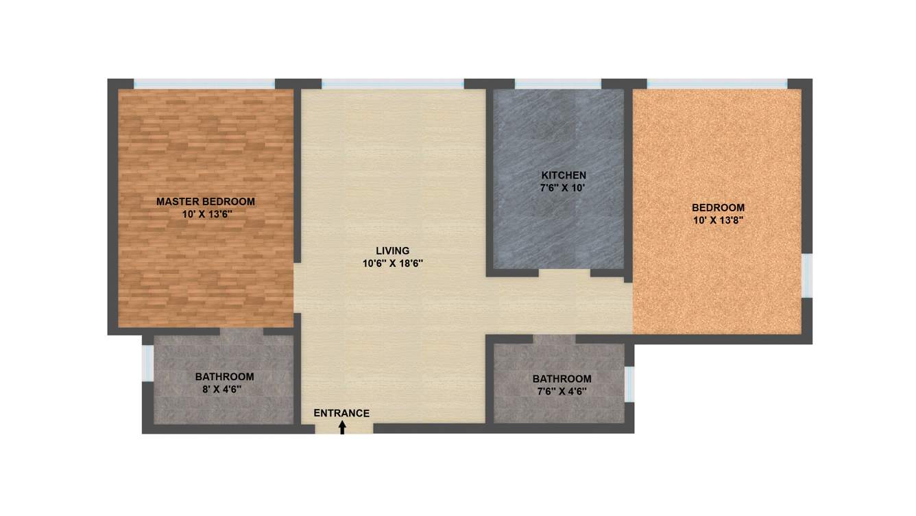 Shivam Imperial Heights (2BHK+2T (1,054 sq ft) 1054 sq ft)