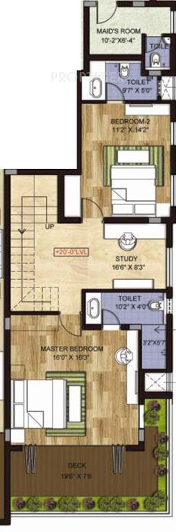 Bhoomi Oyster (3BHK+3T (2,584 sq ft)   Study Room 2584 sq ft)