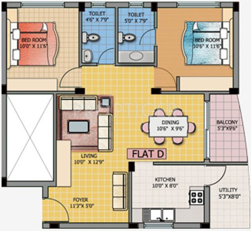 Elysium Vistara (2BHK+2T (1,076 sq ft) 1076 sq ft) Elysium Vistara (2BHK+2T (1,076 sq ft) 1076 sq ft)