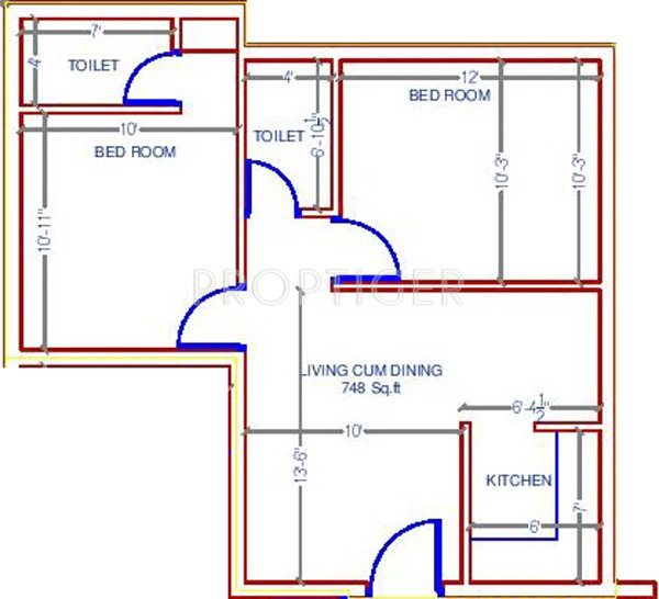 Deepika Daffodil (2BHK+2T (748 sq ft) 748 sq ft) Deepika Daffodil (2BHK+2T (748 sq ft) 748 sq ft)