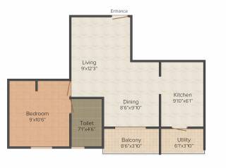 Grid Ambar (1BHK+1T (560 sq ft) 560 sq ft)