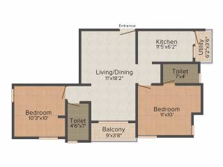 Grid Ambar (2BHK+2T (860 sq ft) 860 sq ft) Grid Ambar (2BHK+2T (860 sq ft) 860 sq ft)