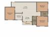 Kaberi Star Greens (3BHK+2T (1,293 sq ft) 1293 sq ft)
