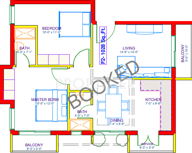 Irasi Arivaham Apartment (2BHK+2T (1,028 sq ft) 1028 sq ft)