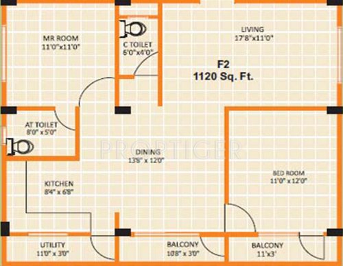 Celebrity Vedadri (2BHK+2T (1,120 sq ft) 1120 sq ft)