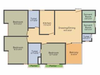 Vedic Spa Suites (3BHK+2T (1,400 sq ft) 1400 sq ft) Vedic Spa Suites (3BHK+2T (1,400 sq ft) 1400 sq ft)