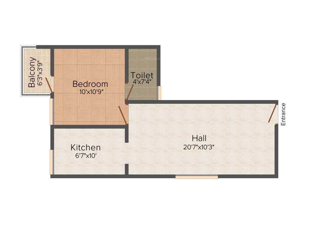 Pawan Sunshine (1BHK+1T (641 sq ft) 641 sq ft)
