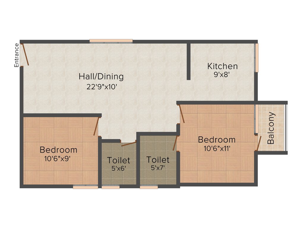 Pawan Sunshine (2BHK+2T (900 sq ft) 900 sq ft)
