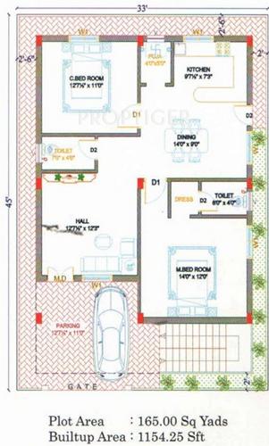 PVNR Shankar Green Homes (2BHK+2T (1,154 sq ft) 1154 sq ft)
