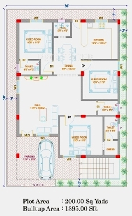 PVNR Shankar Green Homes (3BHK+3T (1,395 sq ft) 1395 sq ft)