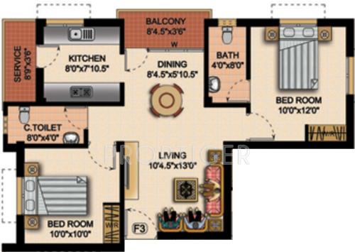 Omega Elite (2BHK+2T (857 sq ft) 857 sq ft) Omega Elite (2BHK+2T (857 sq ft) 857 sq ft)