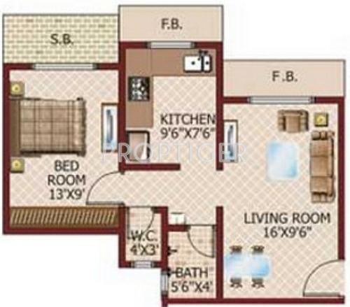 5P Tulsi Dham (1BHK+1T (600 sq ft) 600 sq ft)