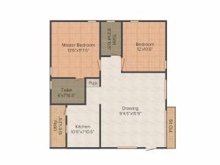 Gem Nugget (2BHK+2T (1,235 sq ft) 1235 sq ft)