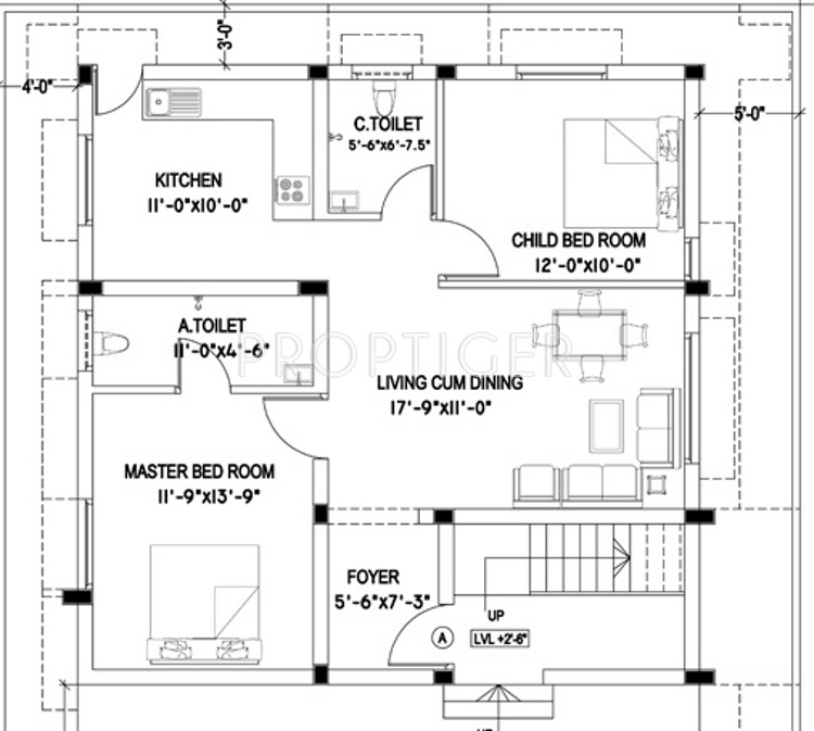 SSB Sai Sakthivel (2BHK+2T (1,005 sq ft) 1005 sq ft)