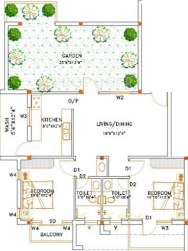 Yasin Olive (2BHK+2T (1,526 sq ft) 1526 sq ft)