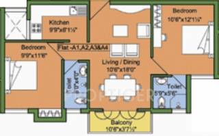 Swetha Tower (2BHK+2T (845 sq ft) 845 sq ft) Swetha Tower (2BHK+2T (845 sq ft) 845 sq ft)