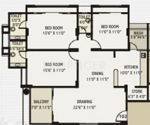 Shaligram Group Coral (3BHK+3T (1,900 sq ft) 1900 sq ft)