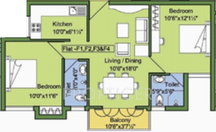 Swetha Tower (2BHK+2T (857 sq ft) 857 sq ft) Swetha Tower (2BHK+2T (857 sq ft) 857 sq ft)
