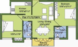 Swetha Tower (2BHK+2T (857 sq ft) 857 sq ft) Swetha Tower (2BHK+2T (857 sq ft) 857 sq ft)