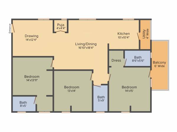 BSR Atria 10 (3BHK+3T (2,061 sq ft) 2061 sq ft)