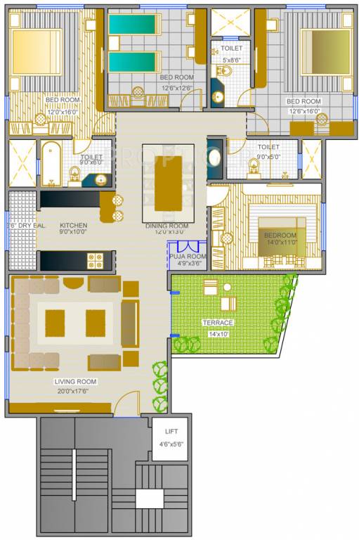 Varsha 58 Varsha (4BHK+3T (2,300 sq ft)   Pooja Room 2300 sq ft) Varsha 58 Varsha (4BHK+3T (2,300 sq ft)   Pooja Room 2300 sq ft)