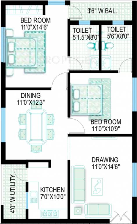 Fortune Kumkum Heights (2BHK+2T (1,155 sq ft) 1155 sq ft) Fortune Kumkum Heights (2BHK+2T (1,155 sq ft) 1155 sq ft)