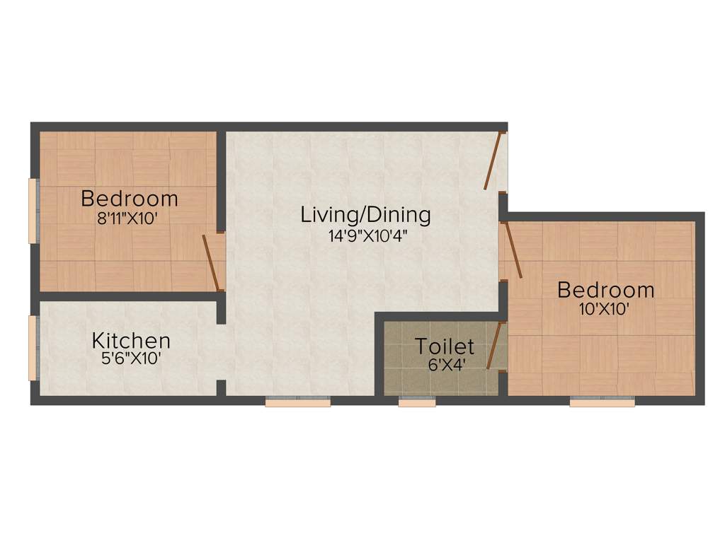 PVK Nakshatra (2BHK+2T (726 sq ft) 726 sq ft)