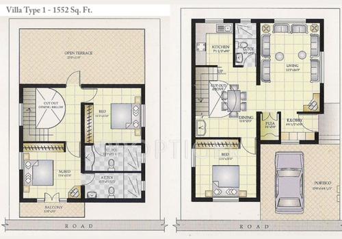 Marutham BMT Marutham Gardens (3BHK+3T (1,552 sq ft) + Pooja Room 1552 sq ft)