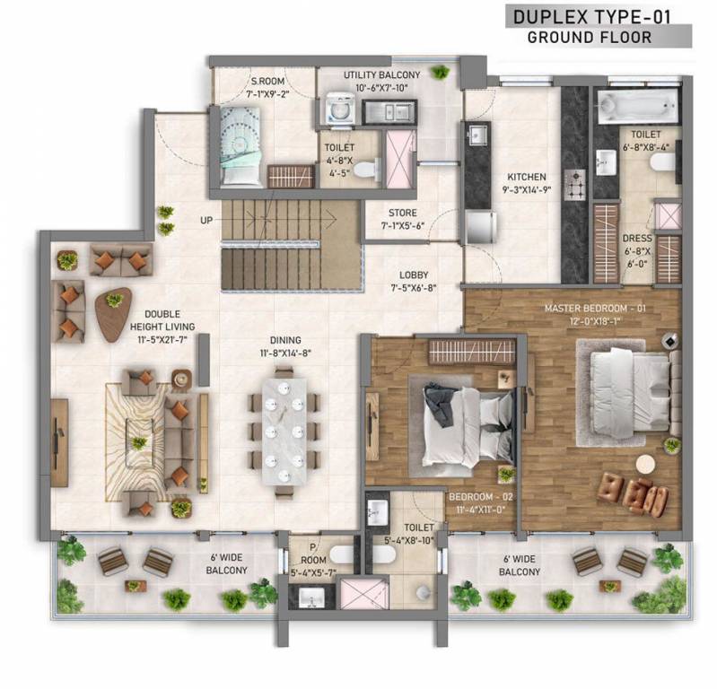 gardens Floor Plan Lower Level Duplex Plan