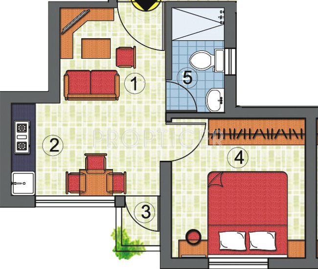 Simoco Srija (1BHK+1T (451 sq ft) 451 sq ft)