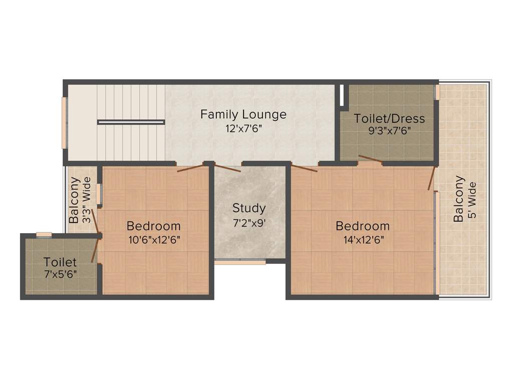 Ajnara London Square (4BHK+6T (3,085 sq ft) + Study Room 3085 sq ft)
