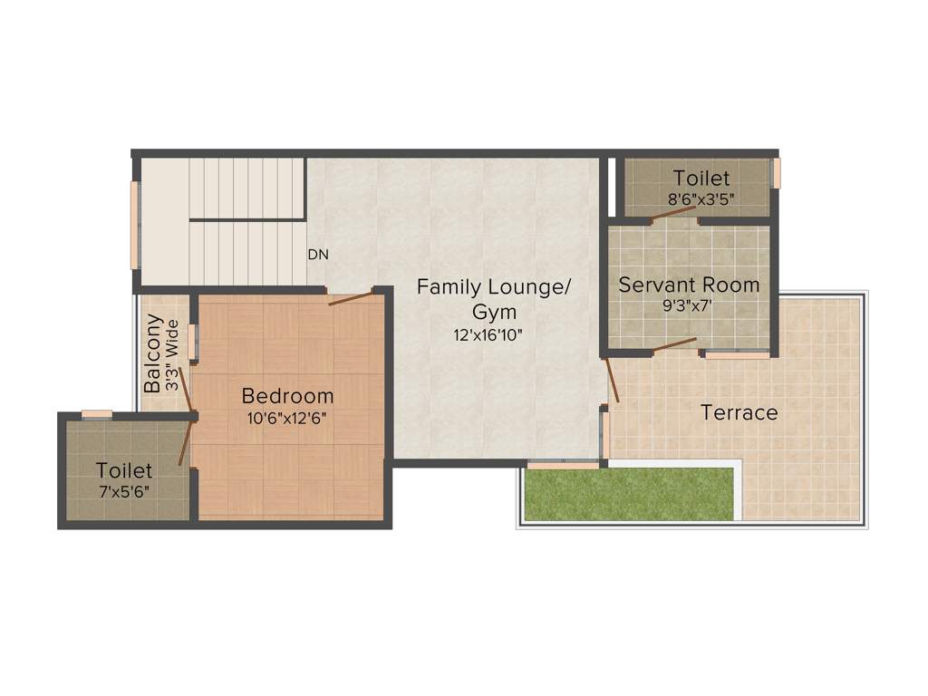 Ajnara London Square (4BHK+6T (3,085 sq ft) + Study Room 3085 sq ft)