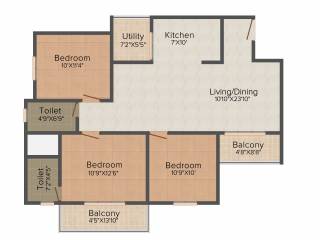 Prospect Princeton (3BHK+3T (1,324 sq ft) 1324 sq ft)