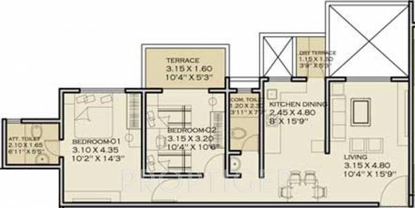 Darode Shriniwas Zelam (2BHK+2T (981 sq ft) 981 sq ft)