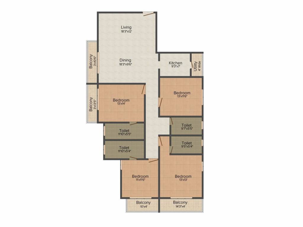 Saltee Splendora (4BHK+4T (2,406 sq ft) 2406 sq ft)