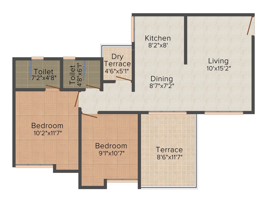 Shreepad Savitri Audumbar (2BHK+2T (980 sq ft) 980 sq ft)