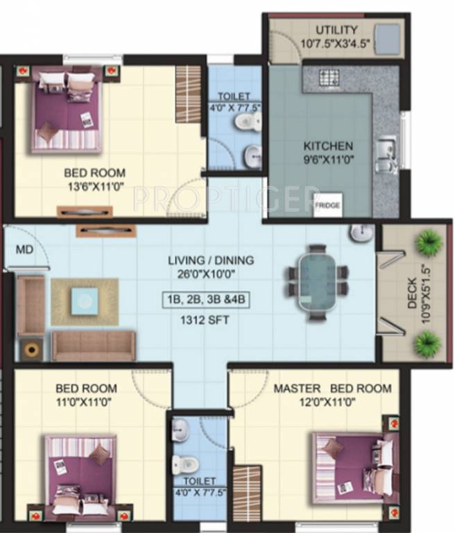 Colorhomes Vista (3BHK+2T (1,312 sq ft) 1312 sq ft) Colorhomes Vista (3BHK+2T (1,312 sq ft) 1312 sq ft)