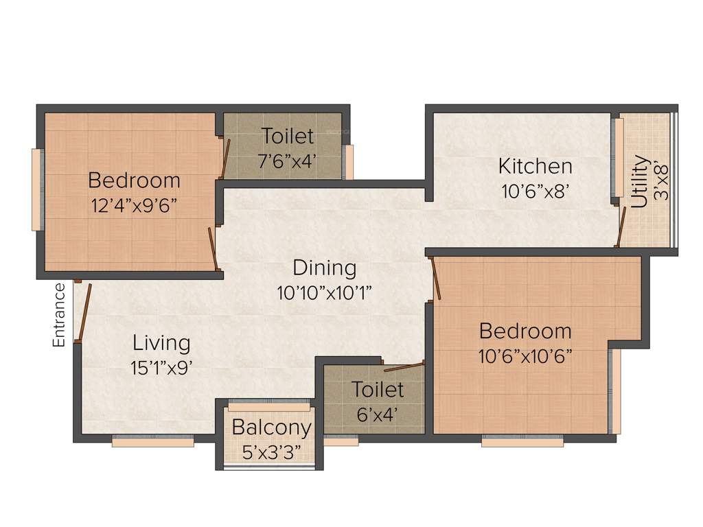 Rahul Amaravathy (2BHK+2T (860 sq ft) 860 sq ft)