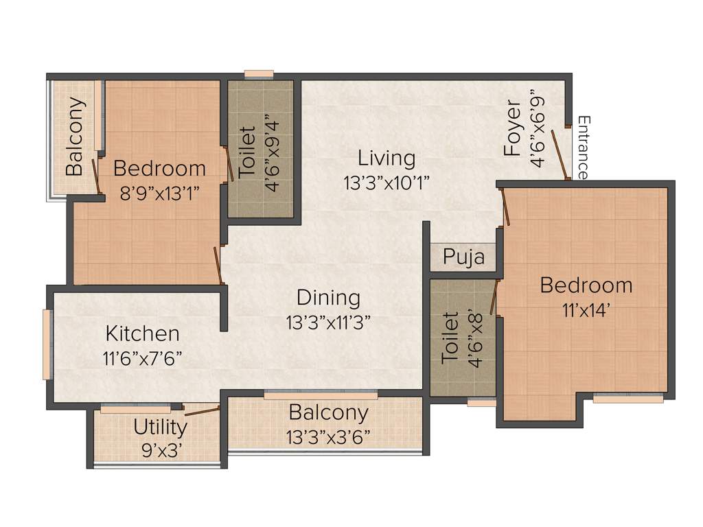 Rahul Amaravathy (2BHK+2T (1,170 sq ft) + Pooja Room 1170 sq ft)
