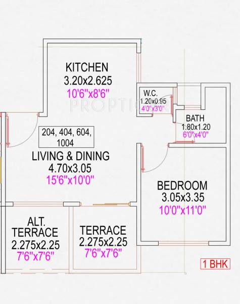 Arun Blu (1BHK+1T (653 sq ft) 653 sq ft) Arun Blu (1BHK+1T (653 sq ft) 653 sq ft)