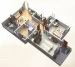 Ozone Westend (2BHK+2T (864 sq ft) 864 sq ft)