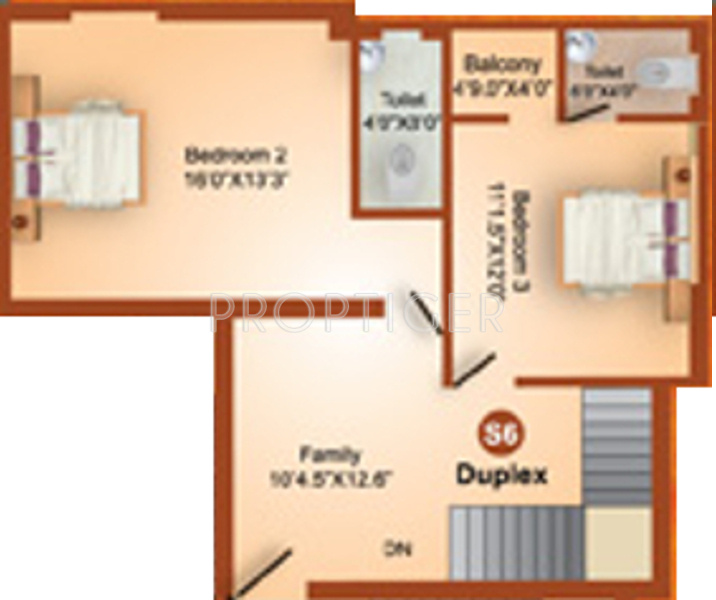 MS MM Rhythm (3BHK+3T (1,763 sq ft) 1763 sq ft)