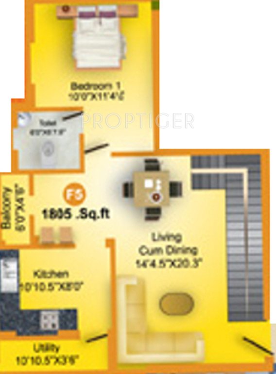 MS MM Rhythm (3BHK+3T (1,805 sq ft) 1805 sq ft)