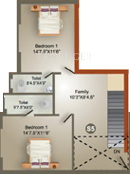 MS MM Rhythm (3BHK+3T (1,805 sq ft) 1805 sq ft)