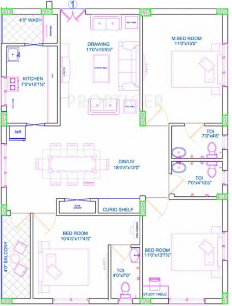 Sirisampada Samvruddi (3BHK+3T (1,600 sq ft)   Pooja Room 1600 sq ft)