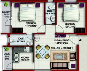 Colorhomes Elite Enclave (2BHK+2T (858 sq ft) 858 sq ft) Colorhomes Elite Enclave (2BHK+2T (858 sq ft) 858 sq ft)