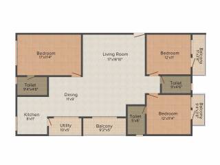 ARV Temple Tree (3BHK+3T (1,803 sq ft) 1803 sq ft) ARV Temple Tree (3BHK+3T (1,803 sq ft) 1803 sq ft)