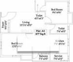 Optima Dawn (2BHK+2T (877 sq ft) 877 sq ft)