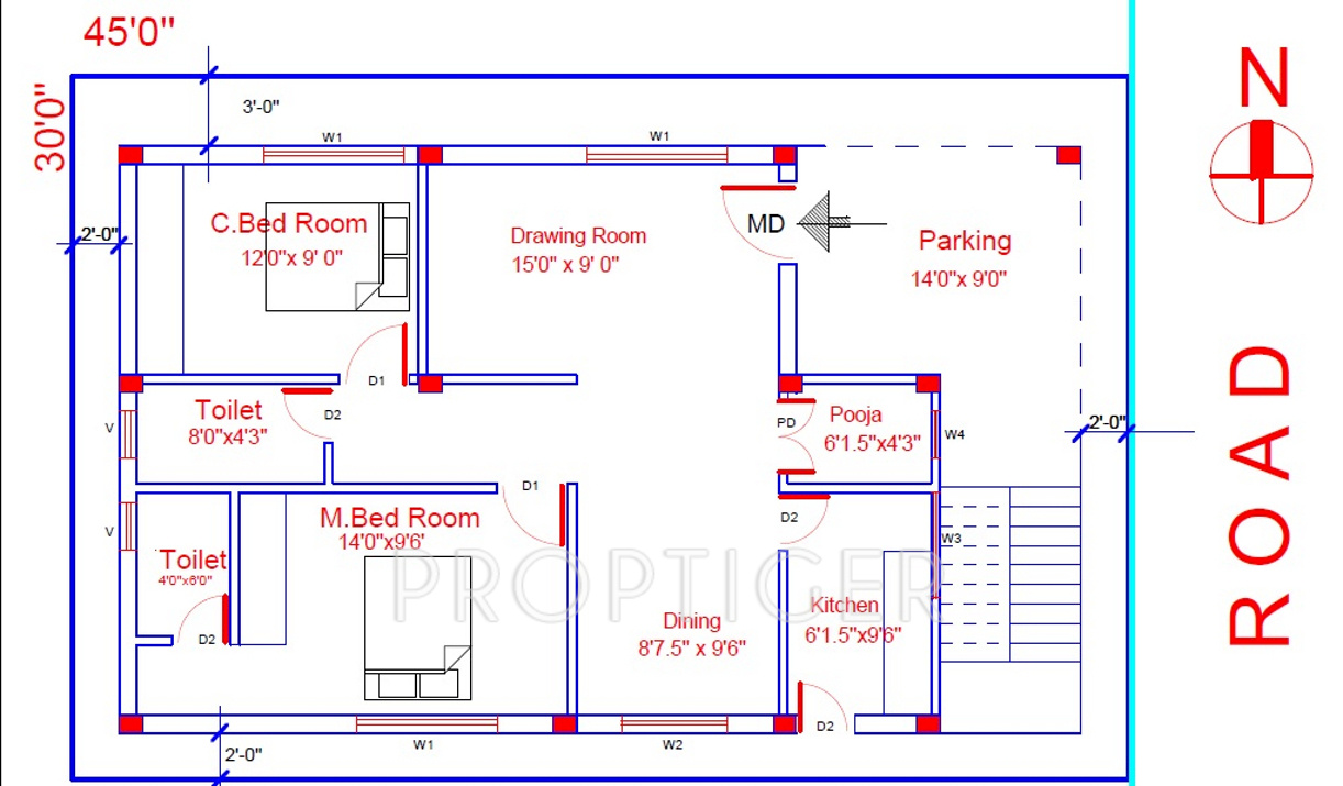 s v builders avenues lower ground floor plan 2bhk 2t 1250 sq ft 496916